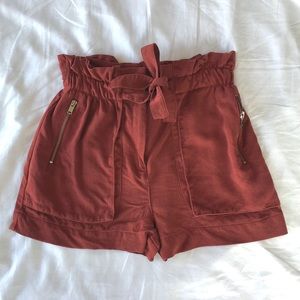 Red Zara shorts